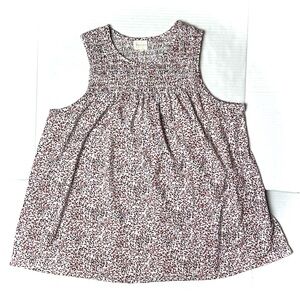 Melloday Women’s Medium Smocked‎ Tank Top Shirt Wide Strap Round Neck Tie Dye